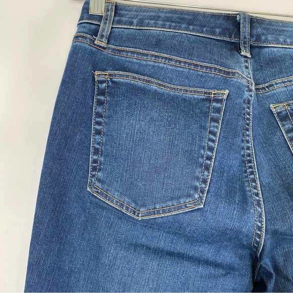 Talbots Straight Crop Denim Jeans Size 6 Blue Wash Mid Rise Casual Classic - Picture 7 of 14